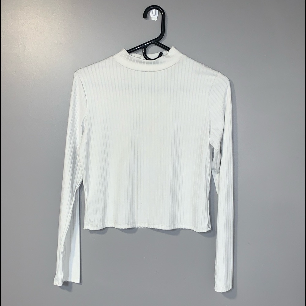 Olivia Rae Ribbed High Neck Crop Top